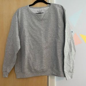 Grey Hanes Crewneck Sweatshirt